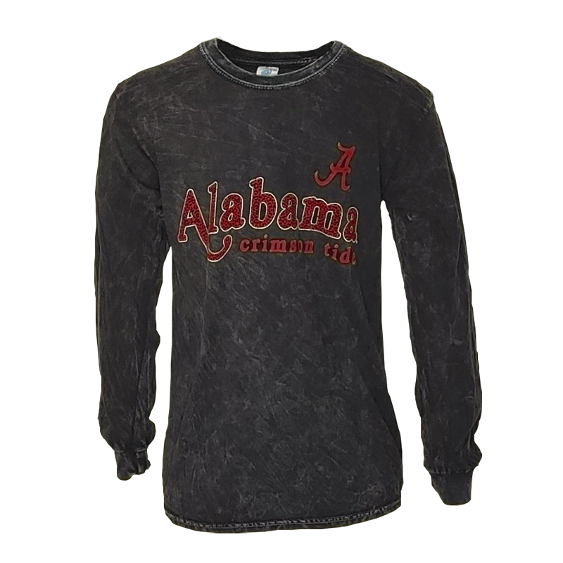 Alabama Crimson Tide Script A Mineral Wash Boyfriend Long Sleeve T-Shirt (SKU 13583606102)