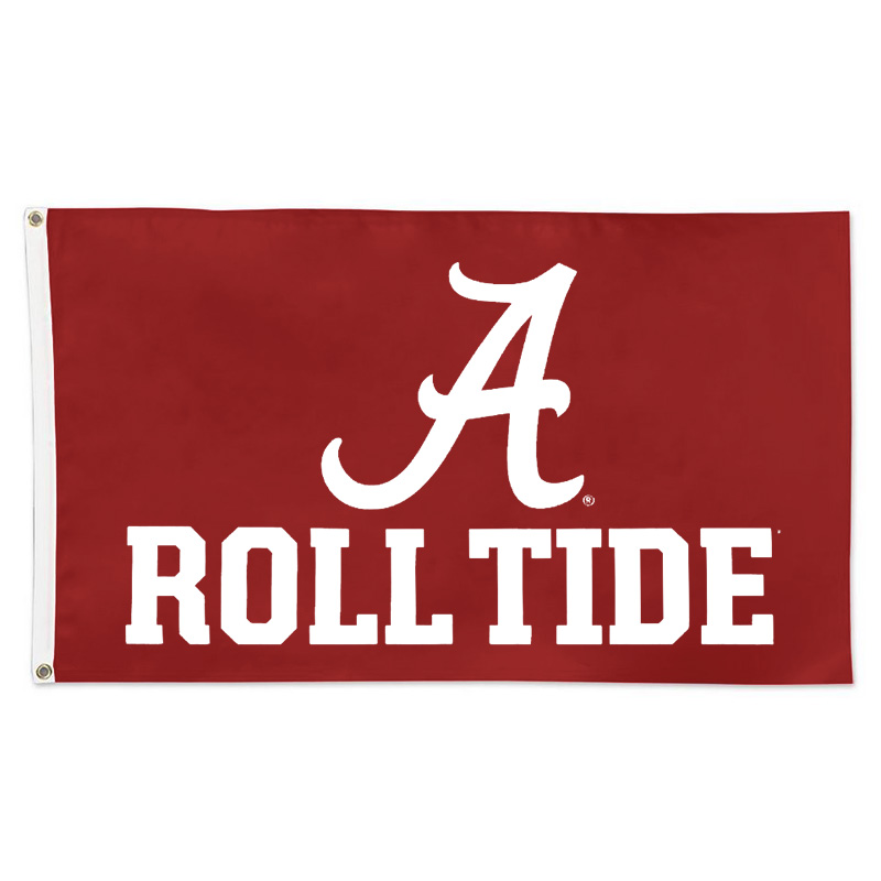 Alabama Script A Roll Tide Slogan Flag - Horizontal