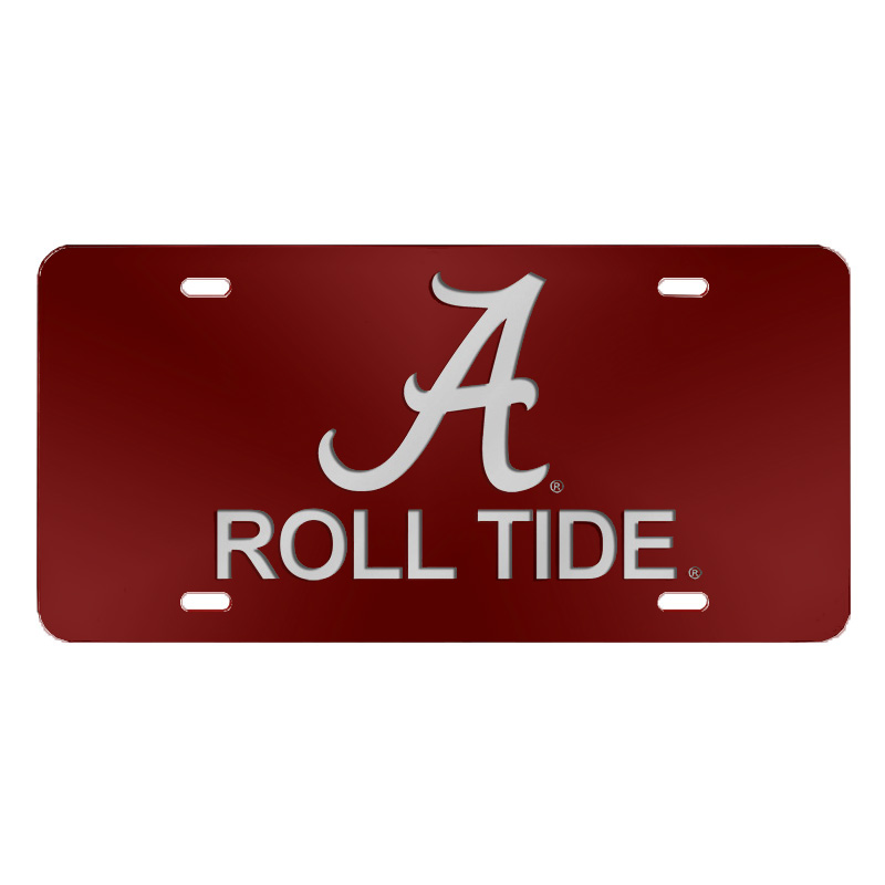 Alabama Script A Roll Tide Reflective License Plate