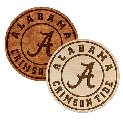 University Of Alabama Circle Logo Wood Wall Hanging