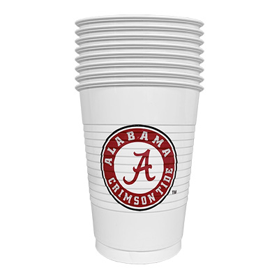 Alabama Circle Logo  Cups 8 Count Package