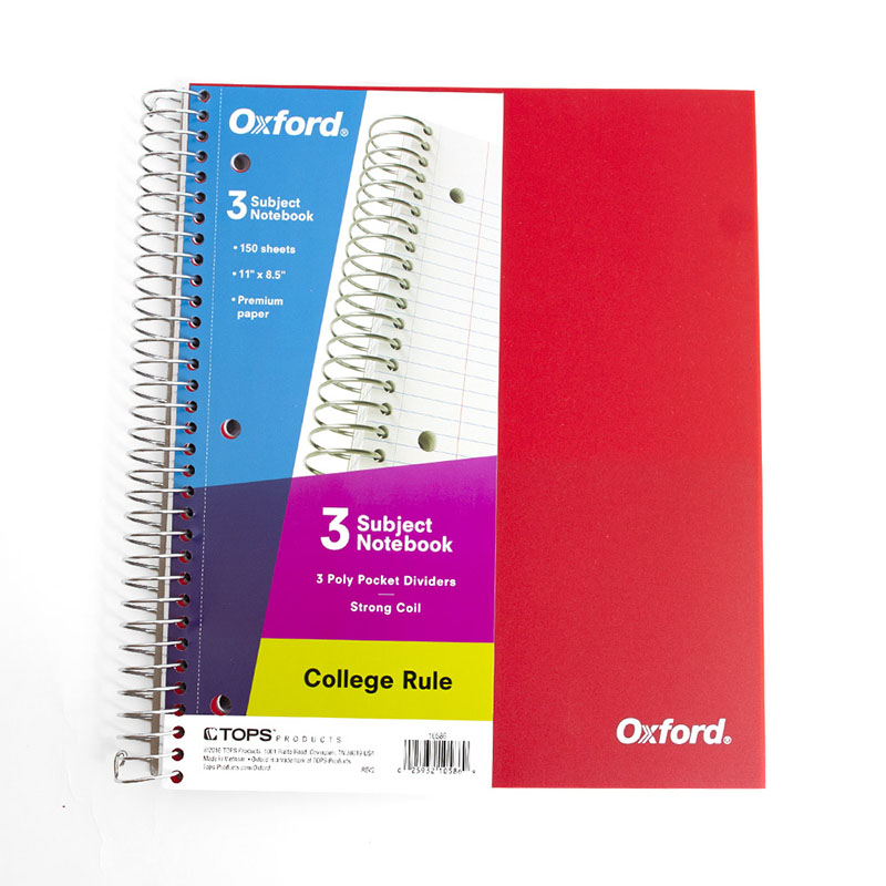 Notebook 3 Subject 150Sht Cr Poly Cover Oxford (SKU 13591397213)