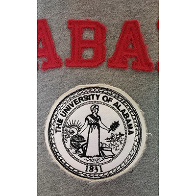 ALABAMA OVER SEAL VAULT LOGO SANDED FLEECE CREW SWEATSHIRT