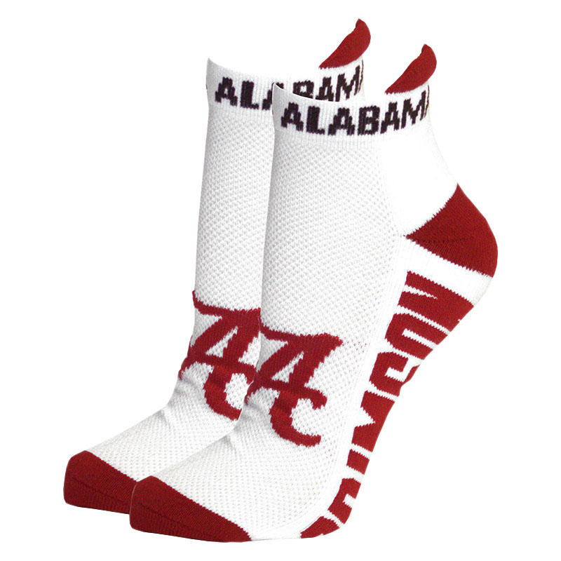 Alabama Script A Crimson Tide Footie Socks