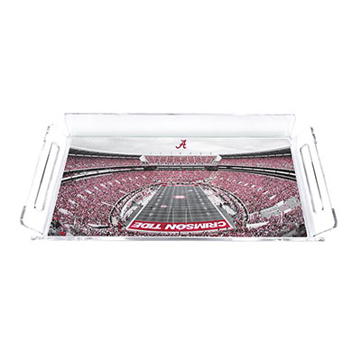 Alabama Bryant Denny Stadium Monochrome Acrylic Tray