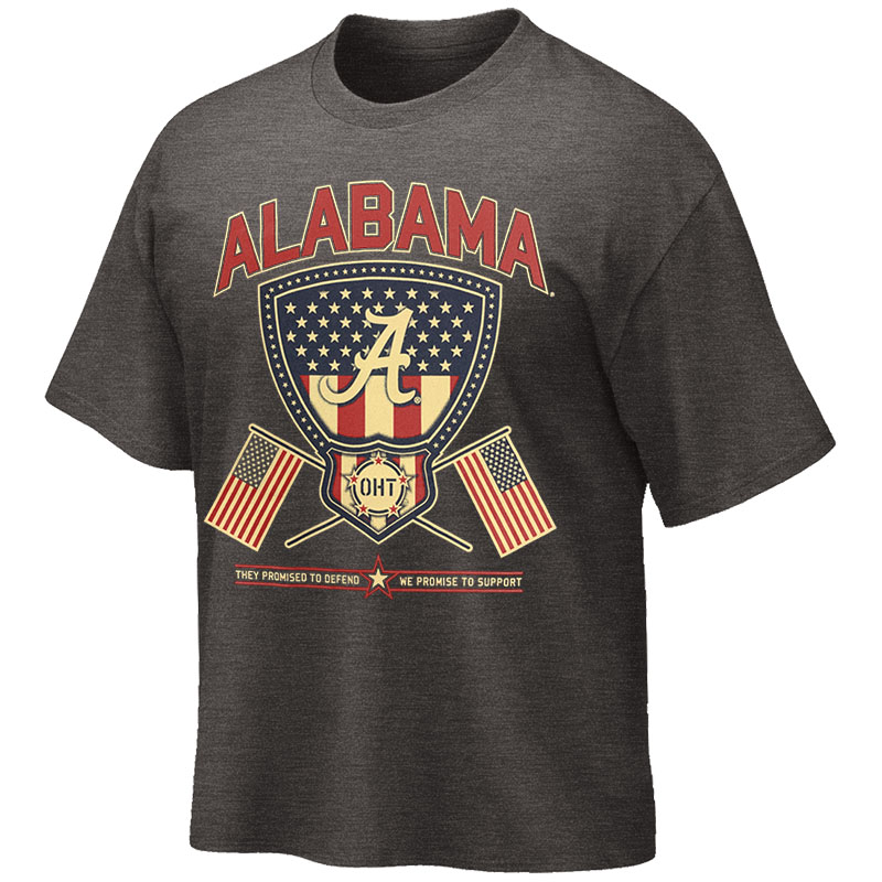 Alabama Crimson Tide Operaton Hat Trick Shield With Flags T-Shirt (SKU 13601232102)