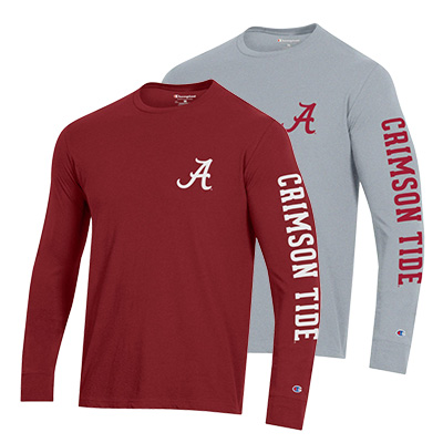 Crmson Tide Script A Circle Logo Long Sleeve T-Shirt