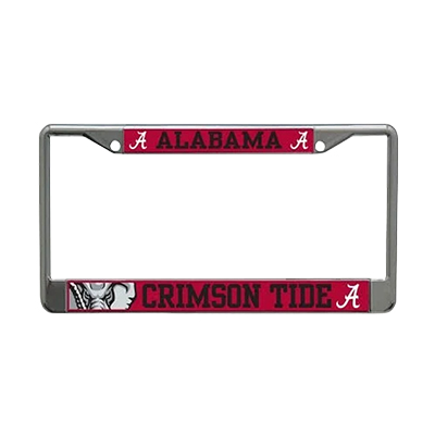 Alabama Crimson Tide License Plate Frame With Elephant - main view