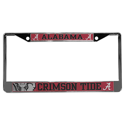 Alabama Crimson Tide License Plate Frame With Elephant
