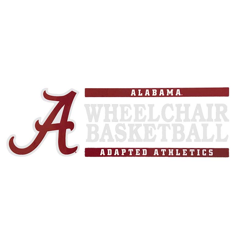 Alabama  Script A  Wheelchair Basketball Decal