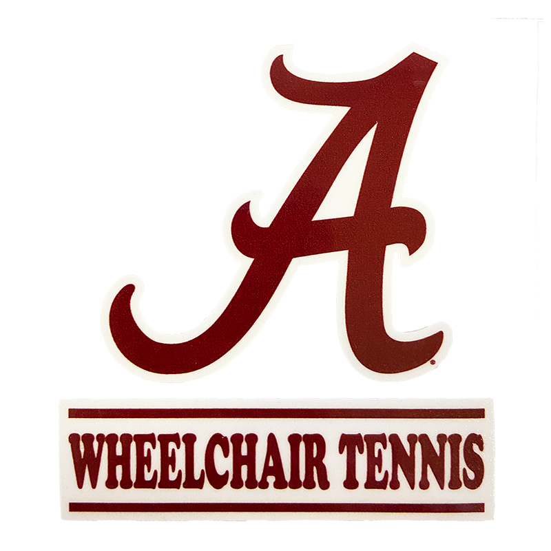    Alabama Script A Wheelchair Tennis Decal