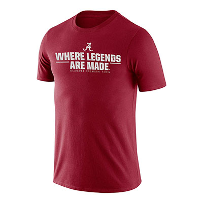 Alabama Crimson Tide Where Legends Are Made Trail Short Sleeve T-Shirt