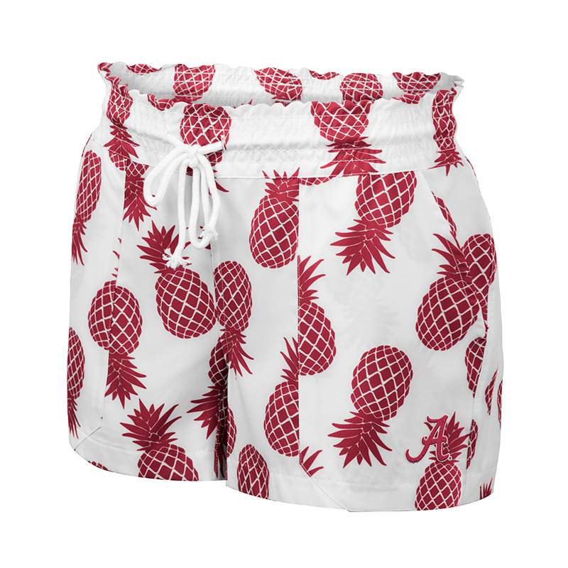 Alabama Script A Pineapples Paperbag Waist Shorts (SKU 13616403304)