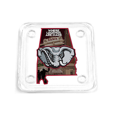 State Of Alabama Where Legends Are Made Acrylic Drink Coaster