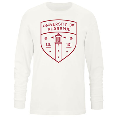 University Of Alabama Script A Typography Badge Midweight Long Sleeve T-Shirt