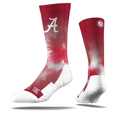 Alabama Script A Tye Dye Sock