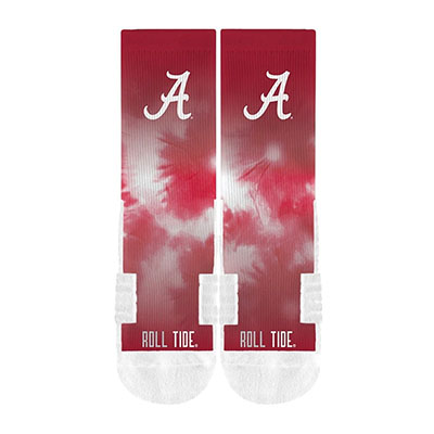 ALABAMA SCRIPT A TYE DYE SOCK