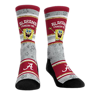 Alabama Spongebob Tiki Stripe Socks