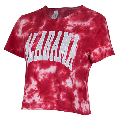 Alabama Arched Tye Dye Crop T-Shirt