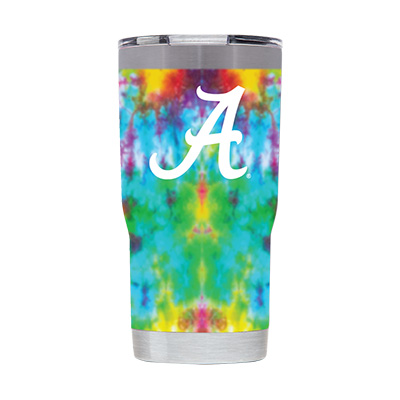 Alabama Script A Tie Dye Tumbler With Lid