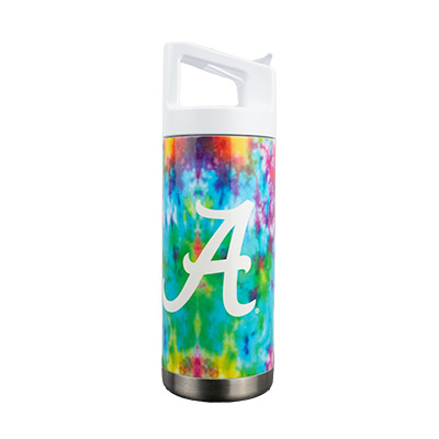 Alabama Script A Tie Dye Water Bottle With Straw