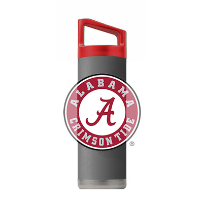 Alabama Circle Logo Water Bottle With Straw