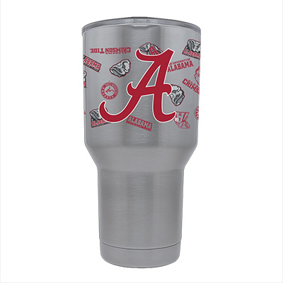 Alabama Script A Tumbler With Lid