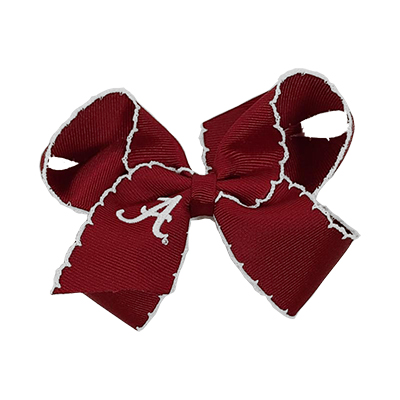 Alabama Script A Logo Embroiderd Tails Bow