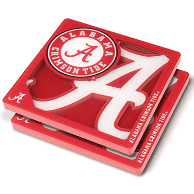 Alabama 3D Logo Series Drink Coasters Pack Of 2