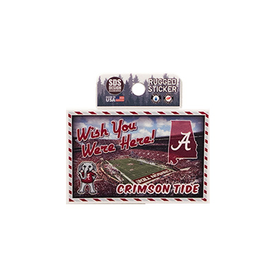    Wish You Were Here Crimson Tide Rugged Sticker