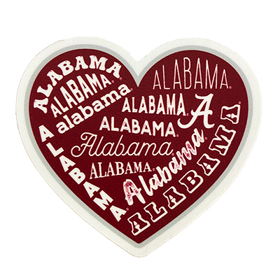 Alabama Heart Rugged Sticker