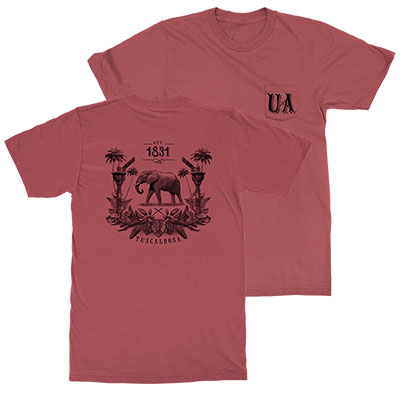 Alabama Mascot Engraving Comfort Color Pocket T-Shirt