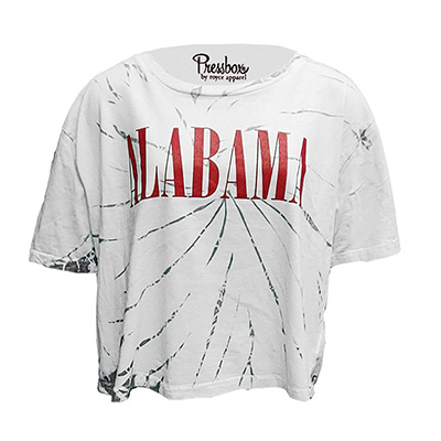 ALABAMA TYE-DYE WAIST LENGTH T-SHIRT