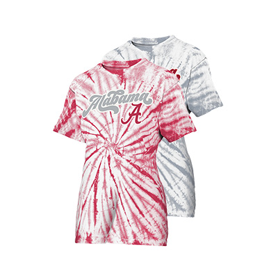 Alabama Script A Tye-Dye T-Shirt