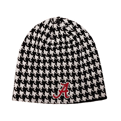 HOUNDSTOOTH ALABAMA SCRIPT A UNCUFFED KNIT
