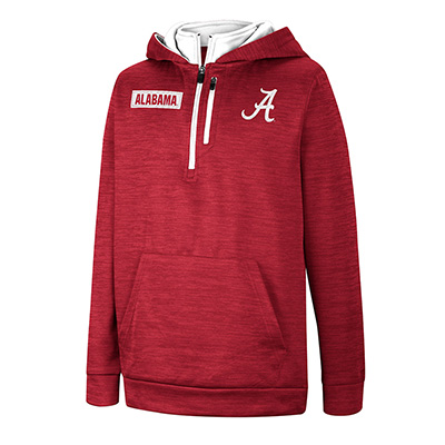 Alabama Script A 1/4 Zip Banks Hoodie