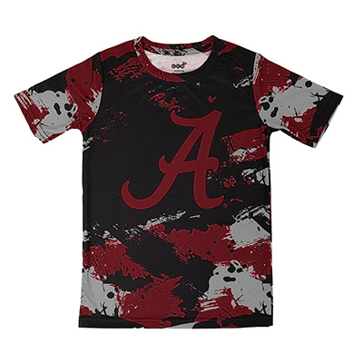 Alabama Script A Cross Pattern Dri-Tek T-Shirt