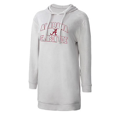 Alabama Crimson Tide Script A Intermission Long Sleeve Hooded Nightshirt