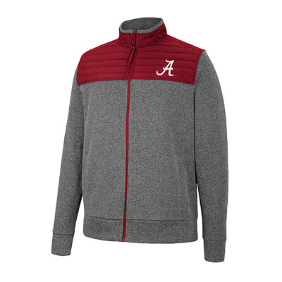 Alabama Script A Putter Herringbone Full Zip Jacket