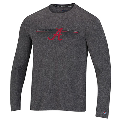 Alabama Script A Heathered Long Sleeve Impact T-Shirt