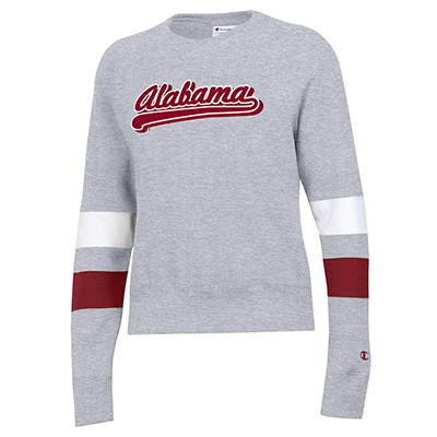 Alabama Super Fan Blocked Sleeve Crew