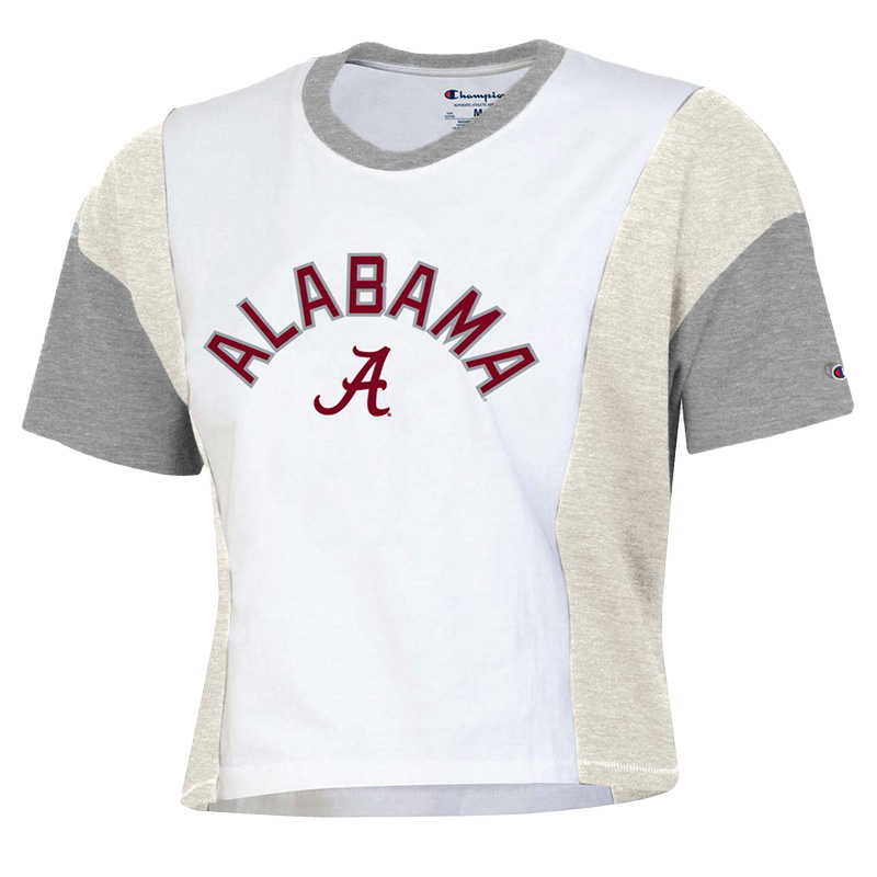 Arched Alabama Over Script A Super Fan Crop Panel Shirt (SKU 1366612541)