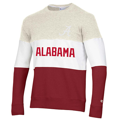 Alabama Super Fan Blocked Crew Sweatshirt