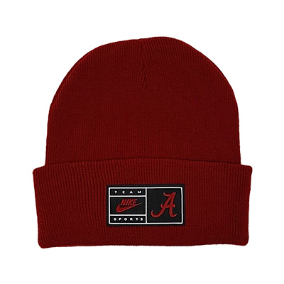 Alabama Script A Nike Patch Cuffed Beanie