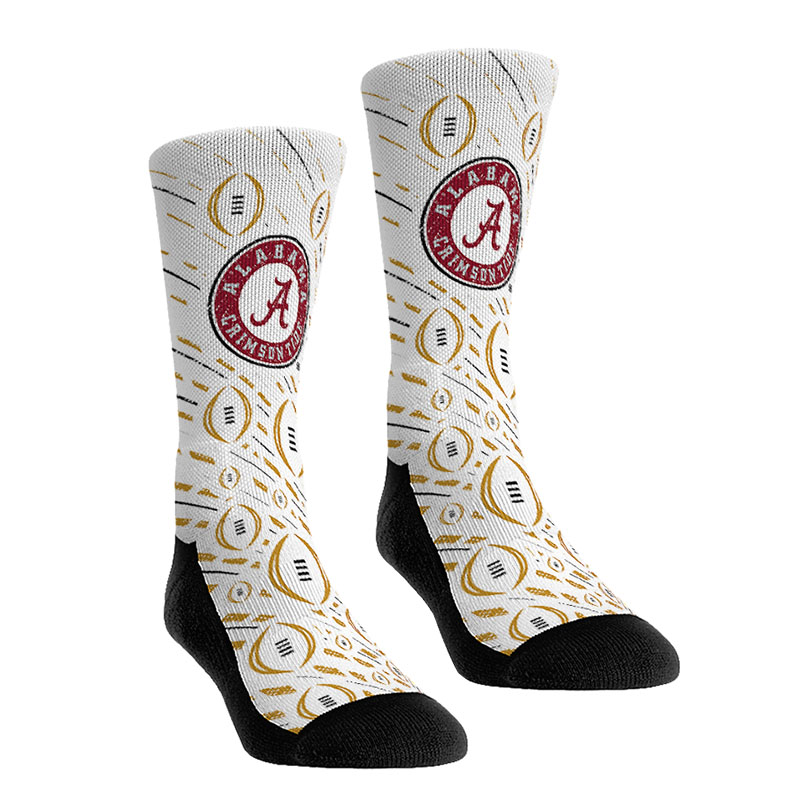 Alabama Crimson Tide College Playoff All Over Pattern Socks