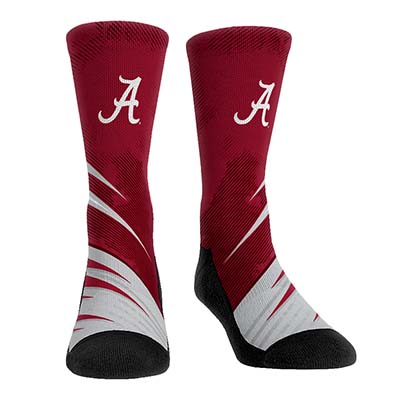 Alabama Script A Slash Slant Socks