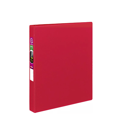 Binder 1" Red Durable Slant Ring