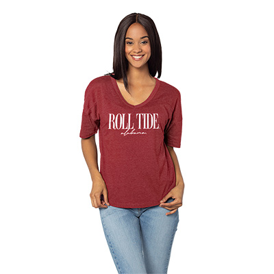 Alabama Roll Tide V-Happy Jersey T-Shirt
