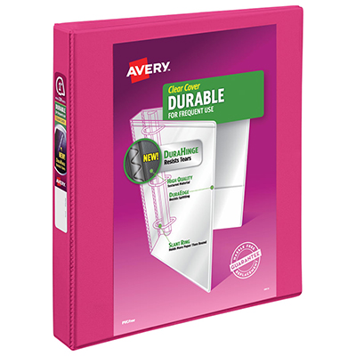 Binder 1" Pink Durable View Slant Ring