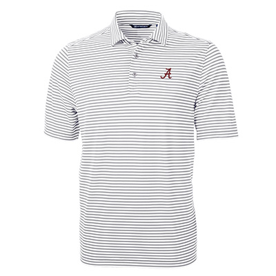Alabama Script A Virtue Eco Pique Stripe Recycled Polo
